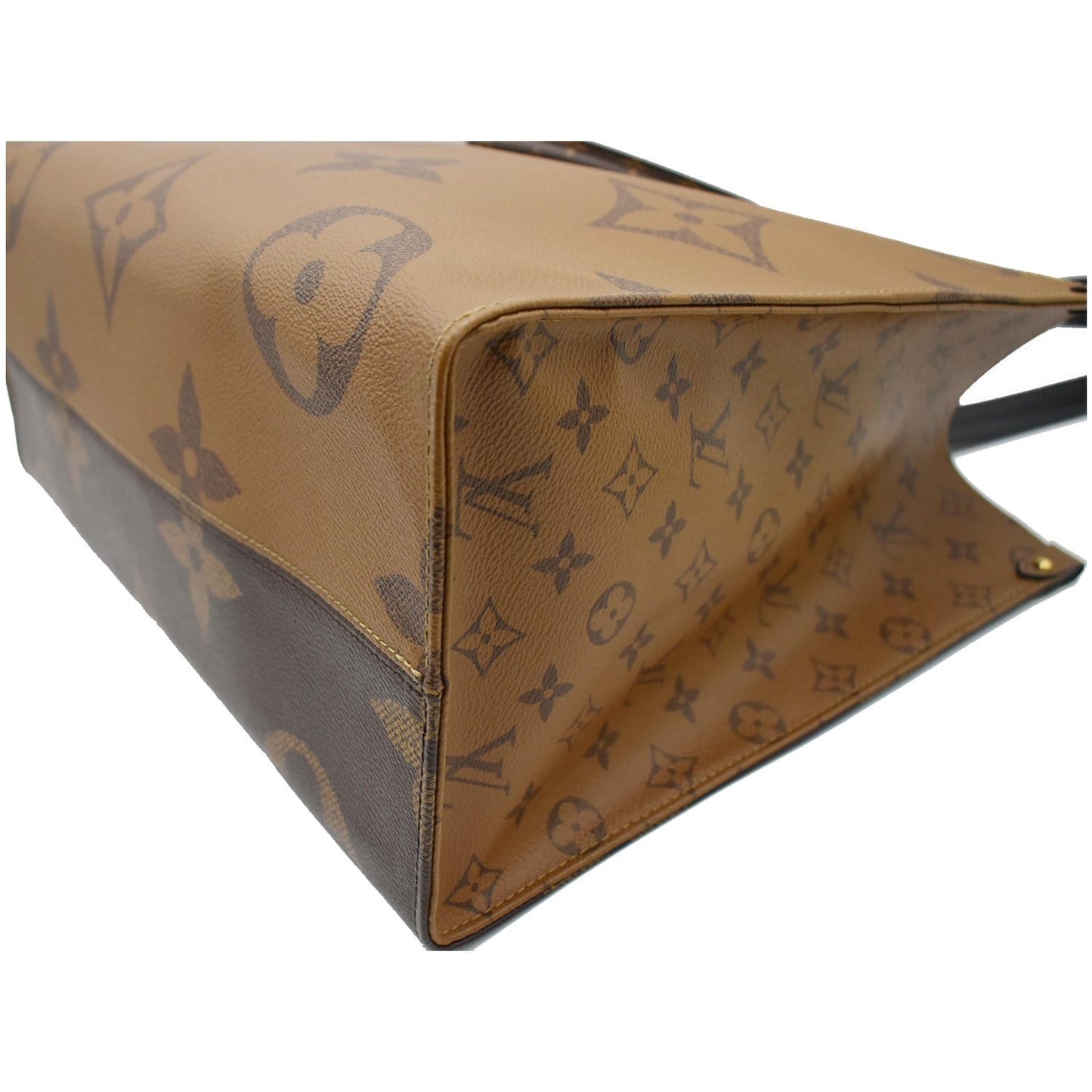 LOUIS VUITTON Onthego GM Reverse Monogram Giant Canvas Shoulder Bag Brown