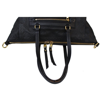 LOUIS VUITTON Lumineuse PM Monogram Empreinte Leather Shoulder Bag Black