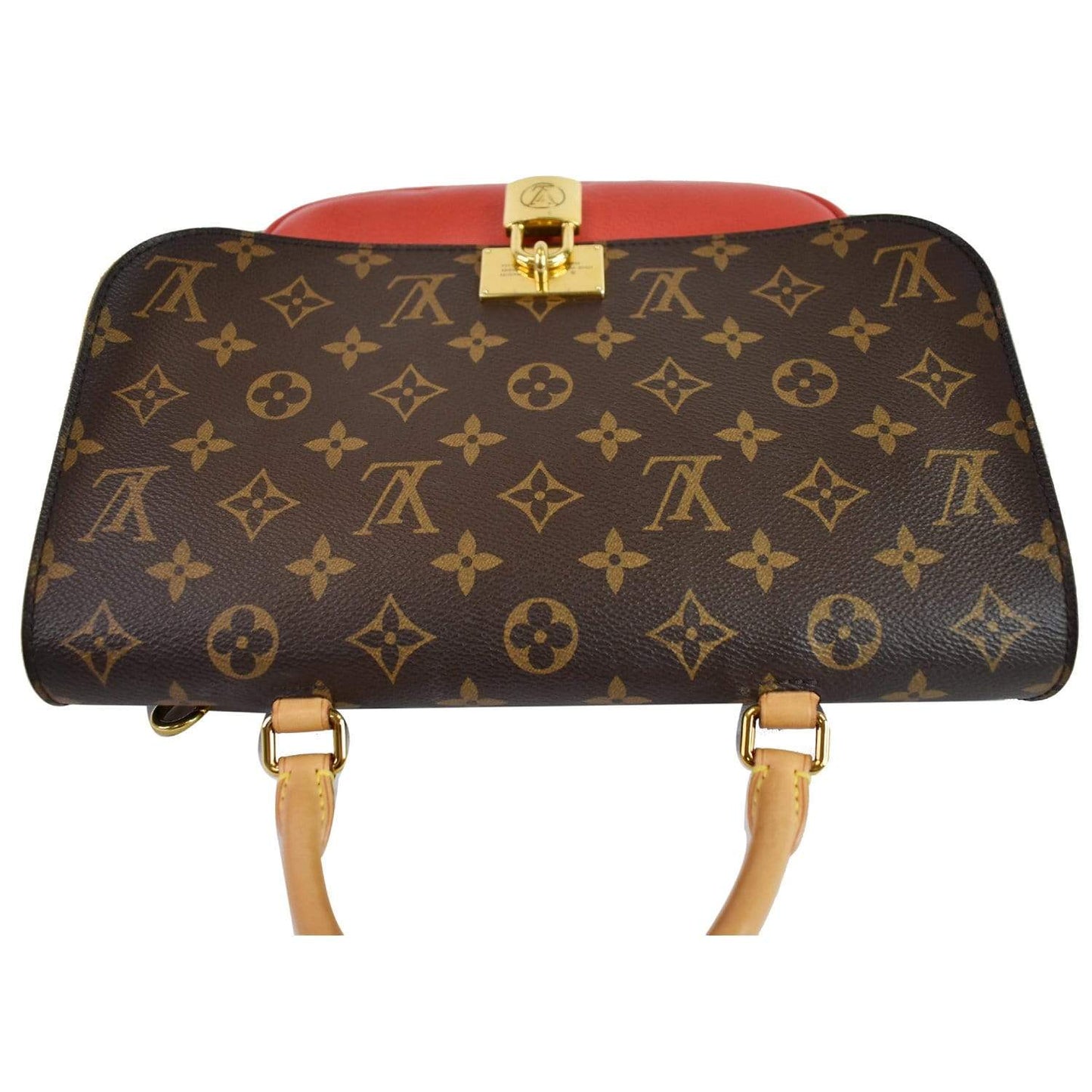 LOUIS VUITTON Marignan Monogram Canvas Shoulder Bag Coquelicot