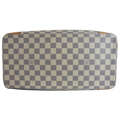 LOUIS VUITTON Damier Azur Hampstead MM Shoulder Bag White