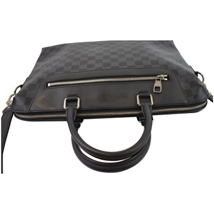 LOUIS VUITTON Porte-Documents Jour Graphite Briefcase Shoulder Bag Black