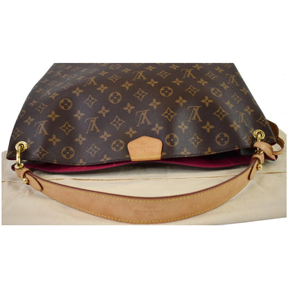 LOUIS VUITTON Graceful MM Monogram Canvas Shoulder Bag Brown