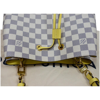 LOUIS VUITTON Neonoe MM Damier Azur Shoulder Bag Pineapple