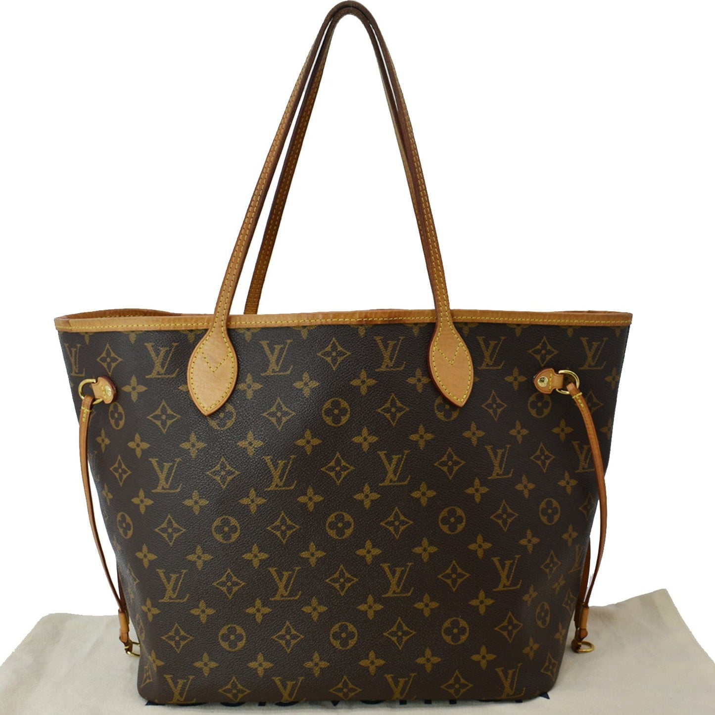 LOUIS VUITTON Neverfull MM Monogram Canvas Shoulder Bag Brown
