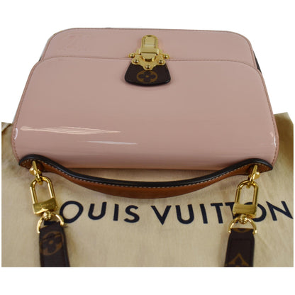 LOUIS VUITTON Cherrywood BB Patent Leather Shoulder Bag Rose Ballerine