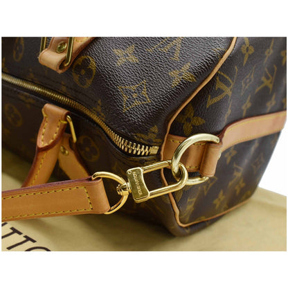 LOUIS VUITTON Speedy 30 Bandouliere Monogram Canvas Shoulder Bag Brown