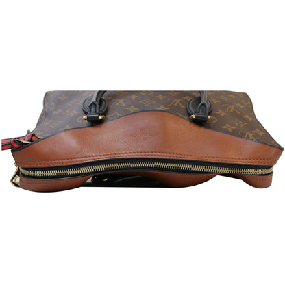 LOUIS VUITTON Tuileries Monogram Canvas Tote Shoulder Bag Brown