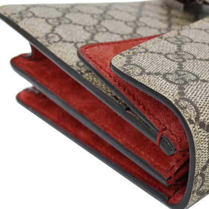GUCCI Dionysus Small GG Supreme Canvas Shoulder Bag Beige 400249
