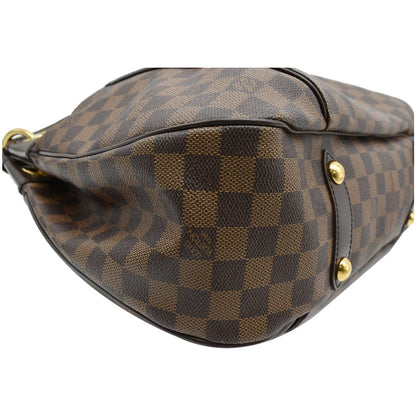 LOUIS VUITTON Galliera PM Damier Ebene Shoulder Bag Brown