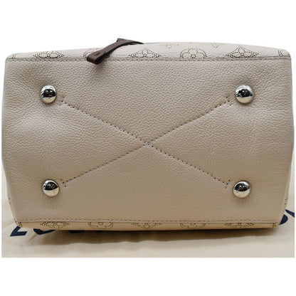 LOUIS VUITTON Muria Mahina Perforated Leather Shoulder Bag Cream