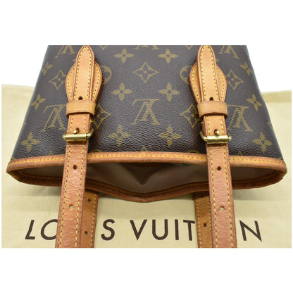 LOUIS VUITTON Marais Bucket Monogram Canvas Shoulder Bag Brown