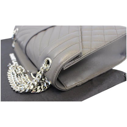 YVES Saint Laurent Envelope Medium Chain Shoulder Bag Grey