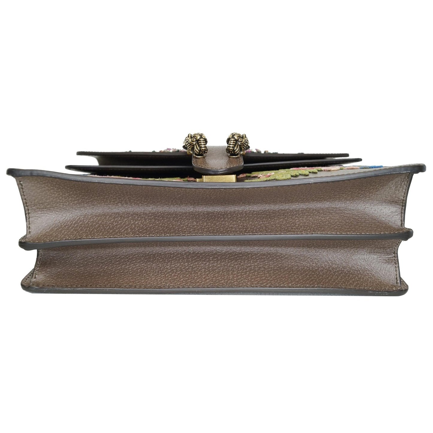 GUCCI Dionysus Embroidered Owl Shoulder Bag Brown 400235