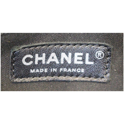 CHANEL Mademoiselle Vintage Flap Sheepskin Leather Shoulder Bag Black
