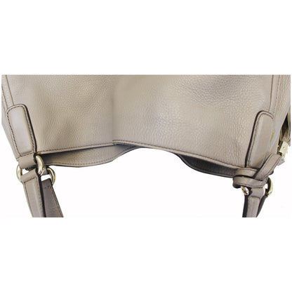 GUCCI Soho Leather Large Tote Shoulder Bag Taupe
