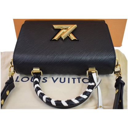 LOUIS VUITTON LV Crafty Twist MM Grained Epi Shoulder Bag Black