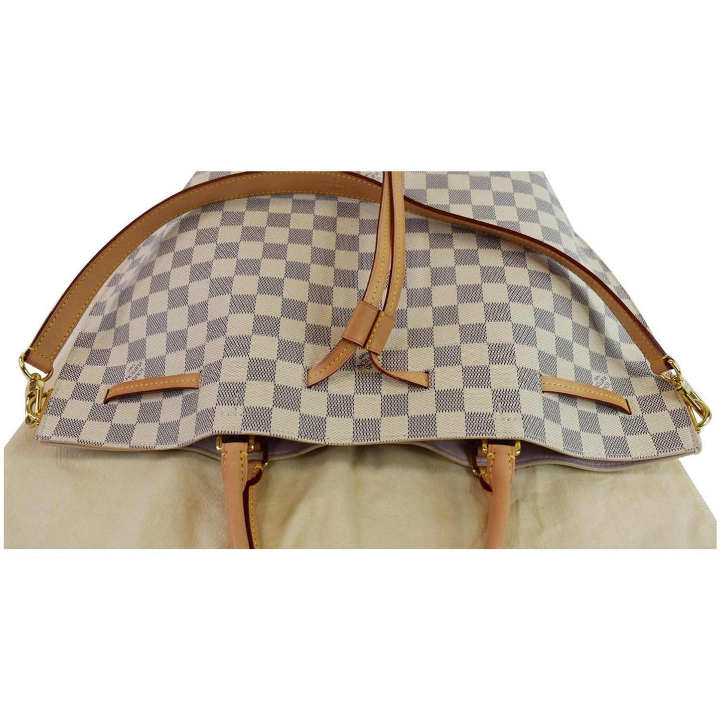 LOUIS VUITTON Girolata Damier Azur Shoulder Bag White