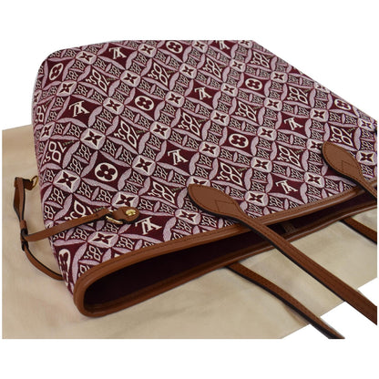 LOUIS VUITTON Neverfull MM Since 1854 Jacquard Shoulder Bag Bordeaux Red