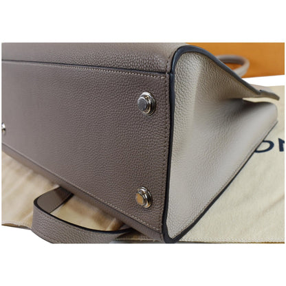 LOUIS VUITTON City Steamer MM Leather Shoulder Bag Grey