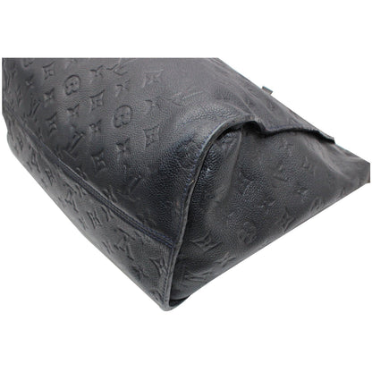 LOUIS VUITTON Lumineuse PM Monogram Empreinte Leather Shoulder Bag Black