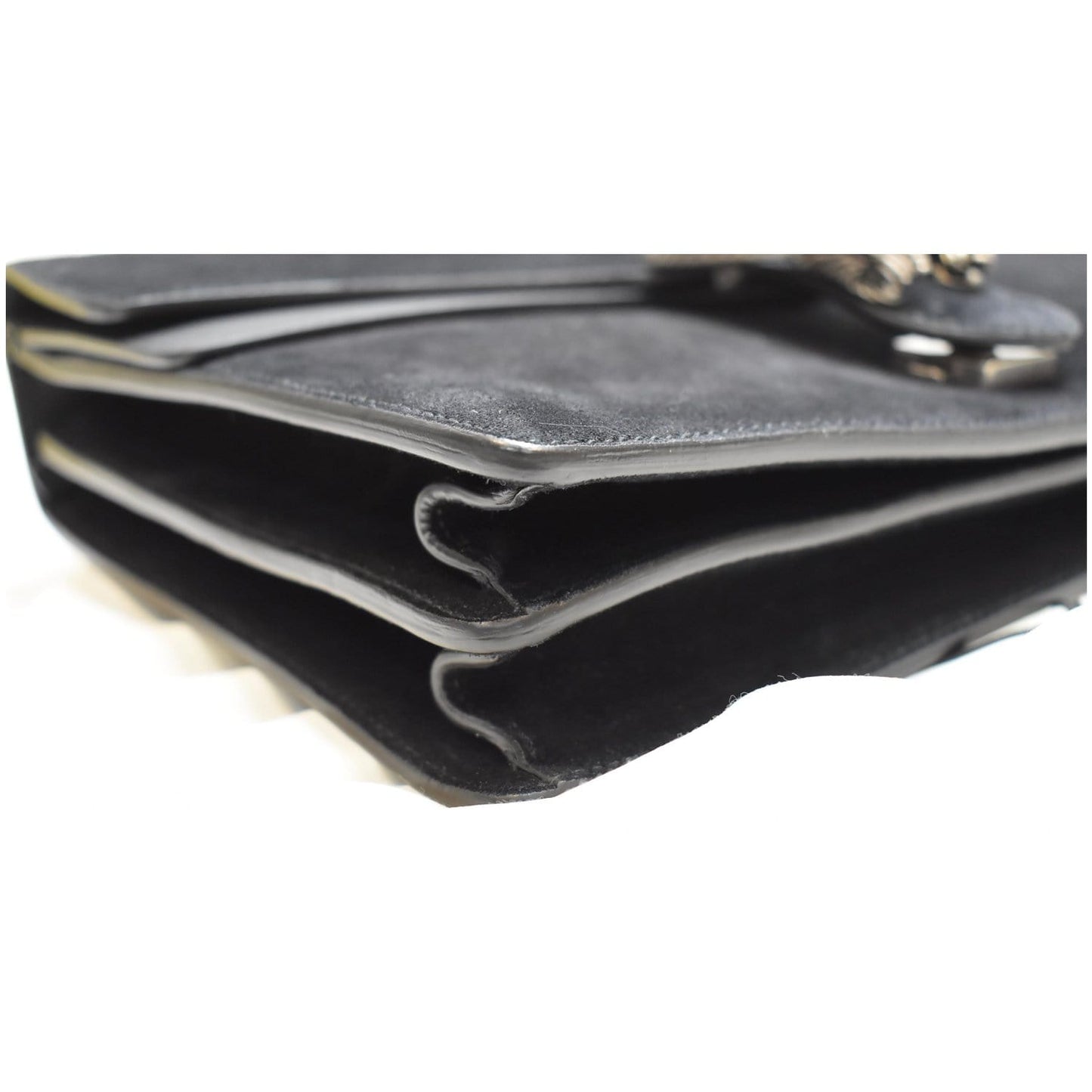 GUCCI Medium Dionysus Suede Leather Shoulder Bag Black 403348