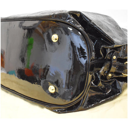 LOUIS VUITTON Mahina XL Patent Leather Shoulder Bag Black