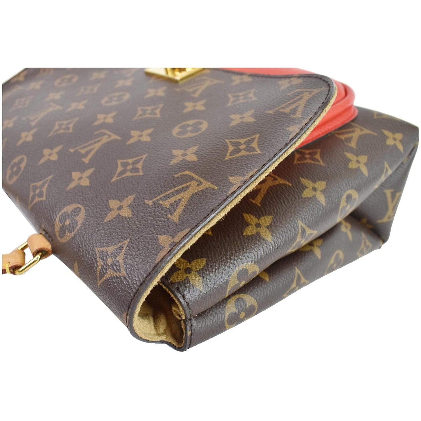 LOUIS VUITTON Marignan Monogram Canvas Shoulder Bag Coquelicot
