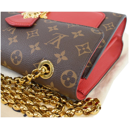 LOUIS VUITTON Victoire Monogram Canvas Shoulder Crossbody Bag Cerise