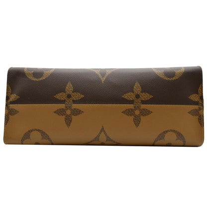 LOUIS VUITTON Onthego GM Giant Monogram Canvas Tote Shoulder Bag Brown