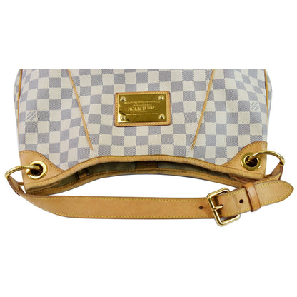 LOUIS VUITTON Galliera PM Damier Azur Shoulder Bag White