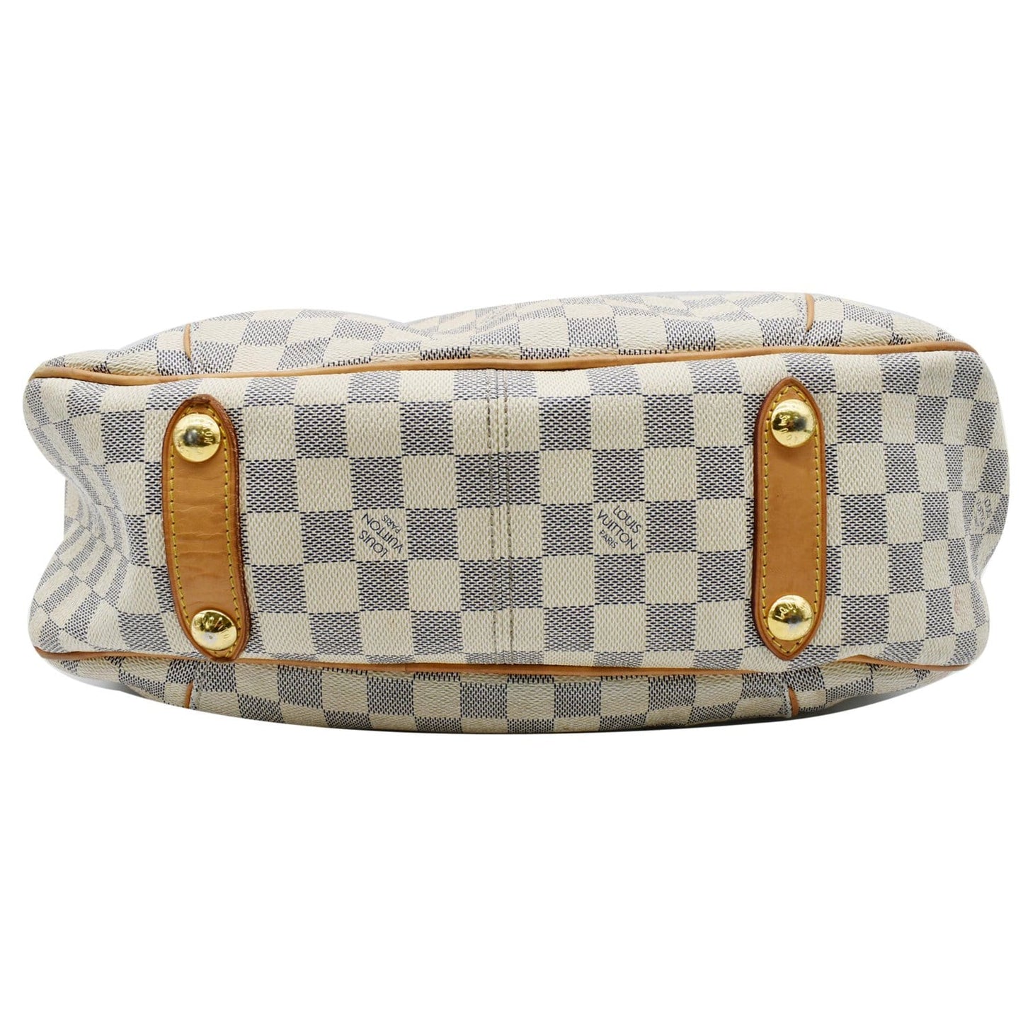 LOUIS VUITTON Galliera PM Damier Azur Shoulder Tote Bag White
