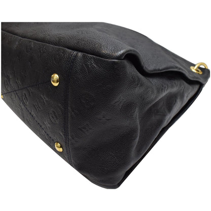 LOUIS VUITTON Artsy MM Empreinte Leather Shoulder Bag Black