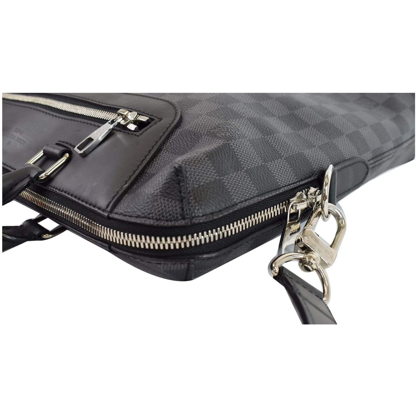 LOUIS VUITTON Porte-Documents Jour Graphite Briefcase Shoulder Bag Black