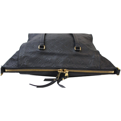 LOUIS VUITTON Lumineuse PM Monogram Empreinte Leather Shoulder Bag Black