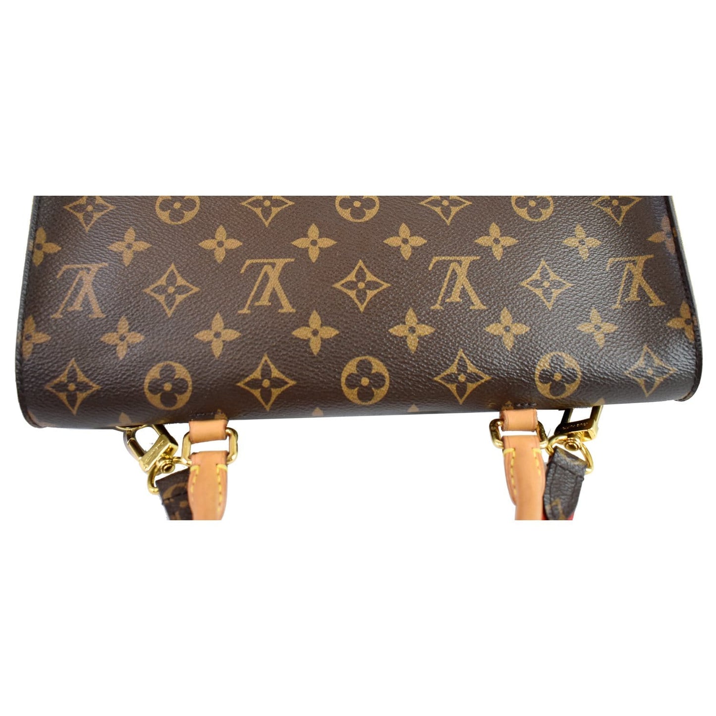 LOUIS VUITTON Marignan Monogram Canvas Messenger Shoulder Bag Coquelicot