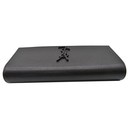 YVES SAINT LAURENT Kate Leather Clutch Wallet Black