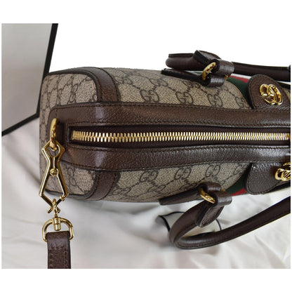 GUCCI Ophidia GG Canvas Medium Top Handle Shoulder Bag Beige 524532