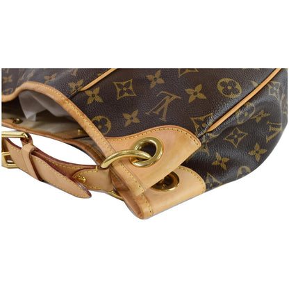 LOUIS VUITTON Galliera PM Monogram Canvas Shoulder Bag Brown