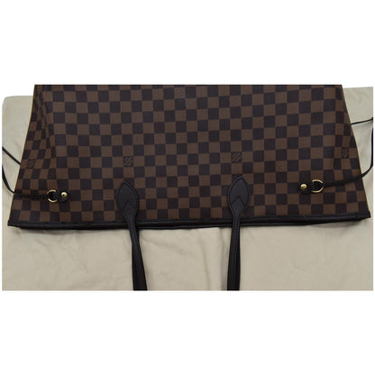 LOUIS VUITTON Neverfull GM Damier Ebene Tote Shoulder Bag Brown