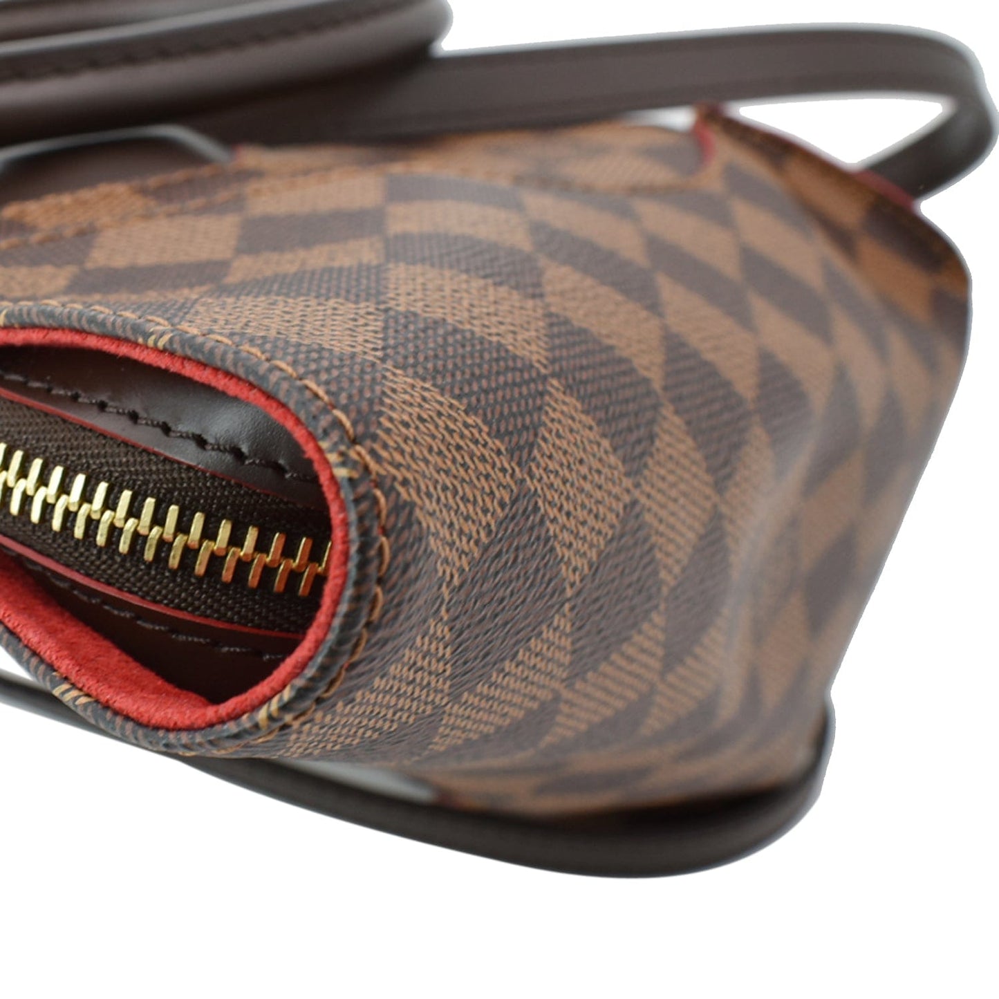 LOUIS VUITTON Caissa PM Damier Ebene Tote Shoulder Bag Brown