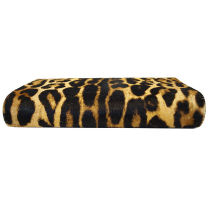 YVES SAINT LAURENT Kate Monogramme Leopard Print Shoulder Bag Black