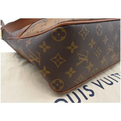 LOUIS VUITTON Dauphine PM Monogram Reverse Canvas Hobo Shoulder Bag Brown