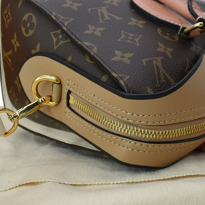 LOUIS VUITTON Tuileries Monogram Canvas Shoulder Bag Sesame Peach Creme