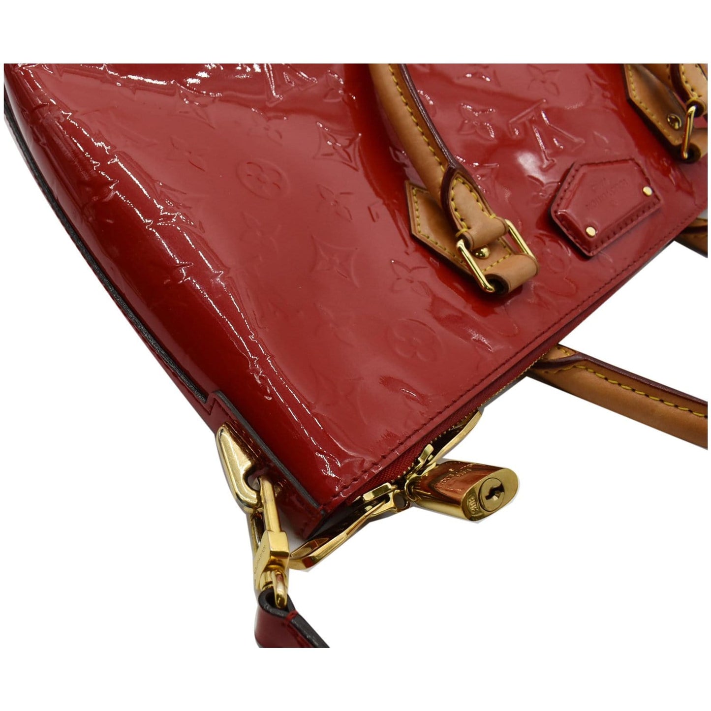 LOUIS VUITTON Montebello MM Monogram Vernis Shoulder Bag Cerise