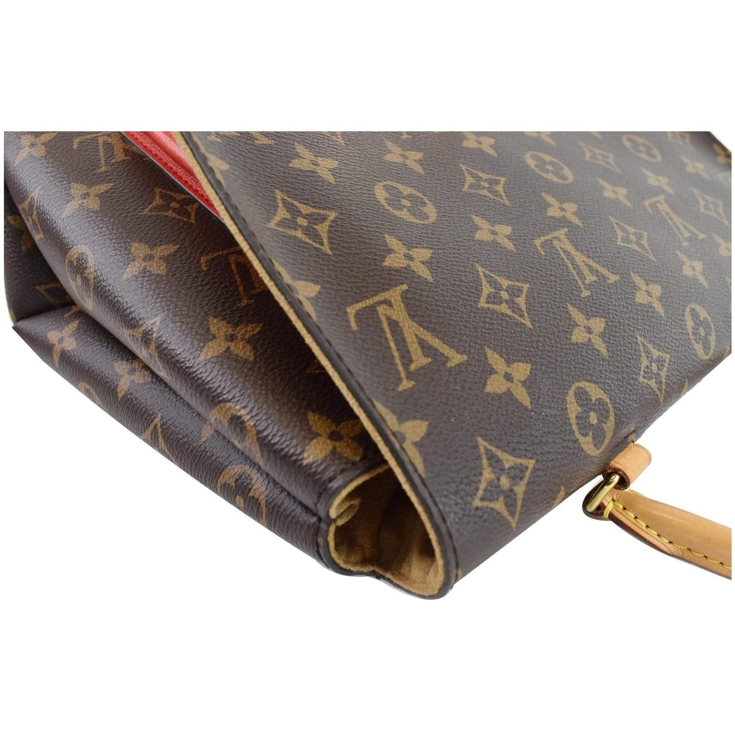 LOUIS VUITTON Marignan Monogram Canvas Shoulder Bag Coquelicot