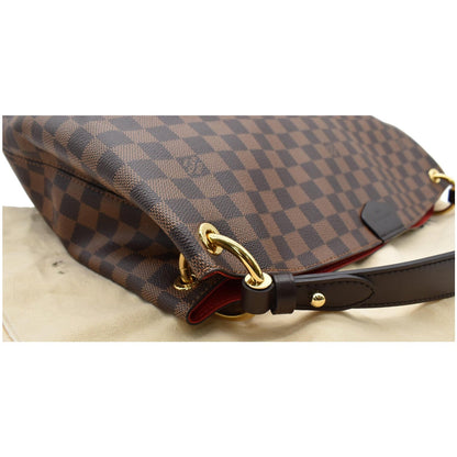 LOUIS VUITTON Graceful MM Damier Ebene Shoulder Bag Brown