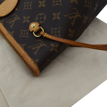 LOUIS VUITTON Neverfull MM Monogram Canvas Shoulder Bag Brown