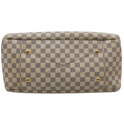 LOUIS VUITTON Artsy MM Damier Azur Shoulder Bag White