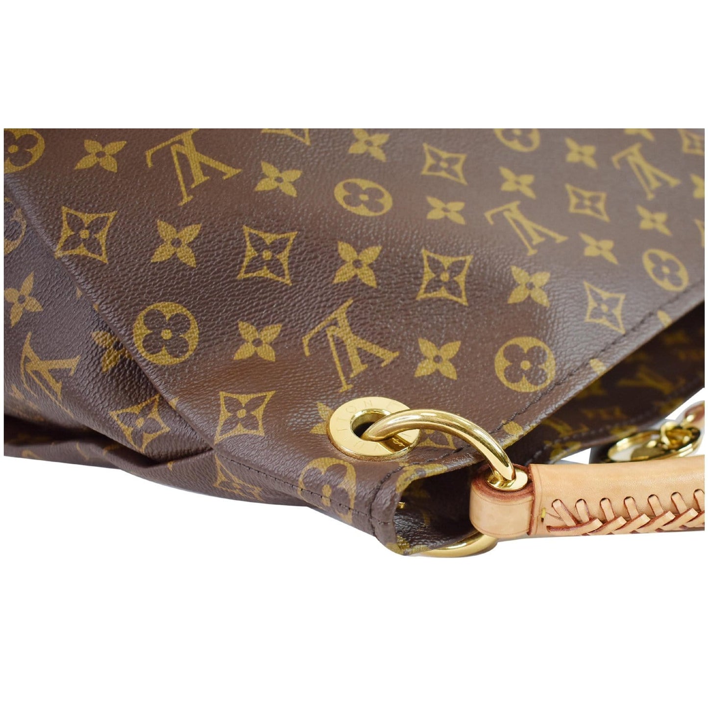 LOUIS VUITTON Artsy MM Monogram Canvas Shoulder Bag Brown