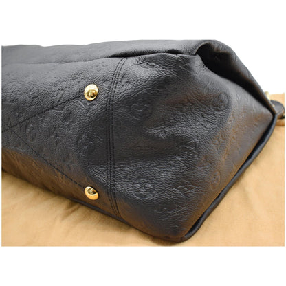 LOUIS VUITTON Artsy MM Empreinte Leather Shoulder Bag Black